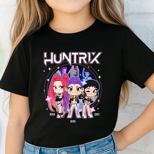 Discover KID SIZE Kp0p Dem0n H.u.n.t.e.r.s Tiger Shirt, Merch Kpop Shirt, Kpop Idol Group Shirt, Mira, Rumi, Joey Shirt, Gift for Huntrix Fan,Huntrix