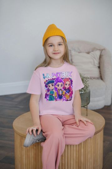 Discover Kpop Demon Hunters Kids Shirt, Huntrix Girl Shirt,Kpop idol group Shirt, Mira, Rumi,Joey Shirt,Kpop Demon Hunters Rumi Outfit,Gift For Girls
