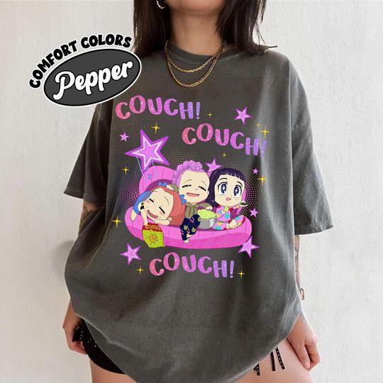 Discover Couch Couch Couch Huntrix Shirt Comfort Colors, Anime Shirt, Kpop Music Custom Gift for Fans, Huntrix Halloween Tee, Birthday Gift for Kids
