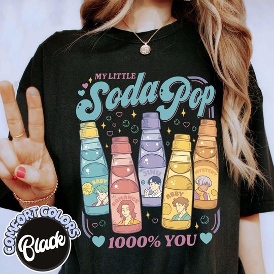 Discover Saja Boys Soda Pop KPDH Comfort Colors Shirt for Women, Saja Boys Huntrix PIN, Kpop Demon Boy Band Inspired Shirt, Kpop Movie Apparel