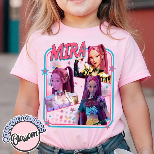 Discover Comfort Colors Mira Huntrix Kpop Demon Hunters Shirt, Back to School Outfit, First Day of Kindergarten Kids T Shirts, Birthday Girl