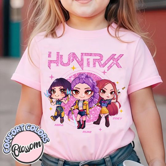 Discover Huntrix Demon Hunters Shirt Comfort Colors, First Day of Kindergarten Shirt, Back to School Outfit, Kids T Shirts, Birthday Gift for Kid