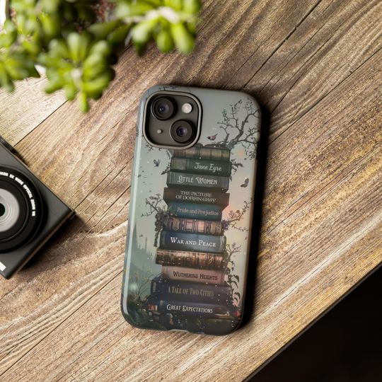 Discover Personalized Bookshelf Phone Case: Dark Academia Book Lover Gift