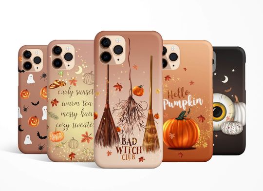Discover Halloween Witch Quote Phone Case iPhone 17 16e 16 15 14 13 12 Samsung Galaxy S25 S24 S23 Google Pixel 10 9 ghost coffee witches autumn gift