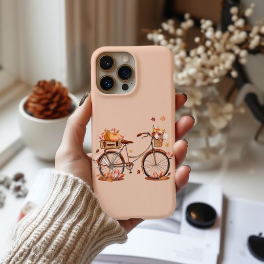 Autumun Bicycle Phone Case iPhone 17 16e 16 15 14 13 12  MagSafe Case Samsung Galaxy S25 S24 S23 S22 S21 Google Pixel 10 9 halloween gift