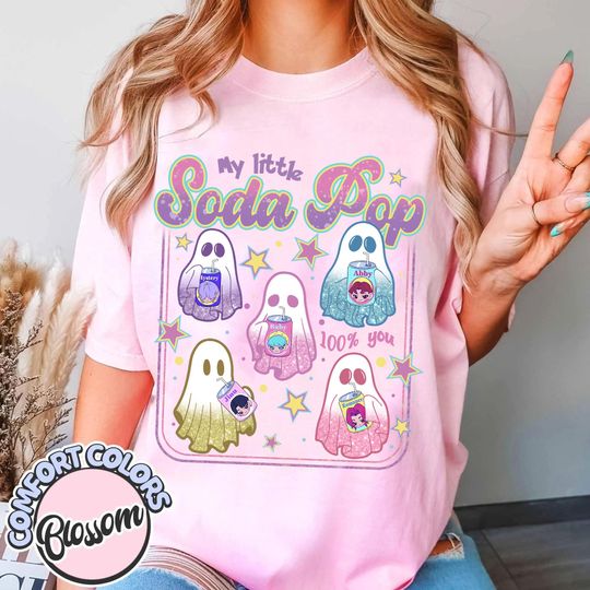 Discover Halloween Soda Pop Ghost Shirt, Saja Boys Soda Pop KPDH Shirt, Kpop Demon Boy Band Inspired Shirt, Saja Boys Huntrix PIN, Kpop Movie Apparel