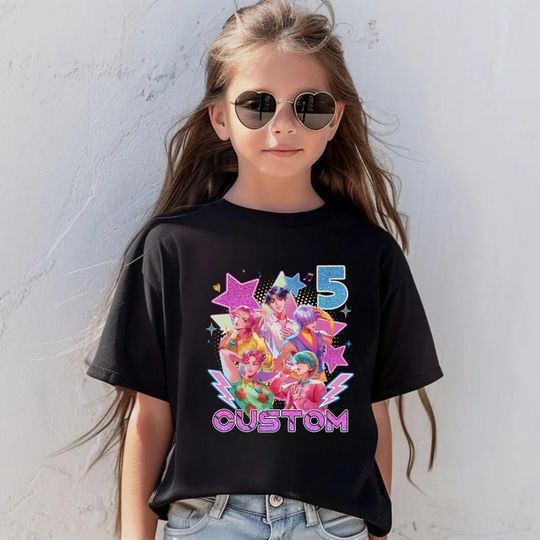 Discover Custom Saja Boys Birthday Shirt: Personalized Demon Hunter Birthday Tee, Birthday Gift For Kid, Baby Romance Jinu Abby Mystery Birthday Gift