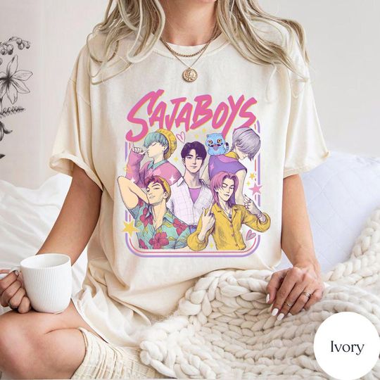 Saja Boys Boy Band tshirt, Kpop Demon Inspired Movie shirt