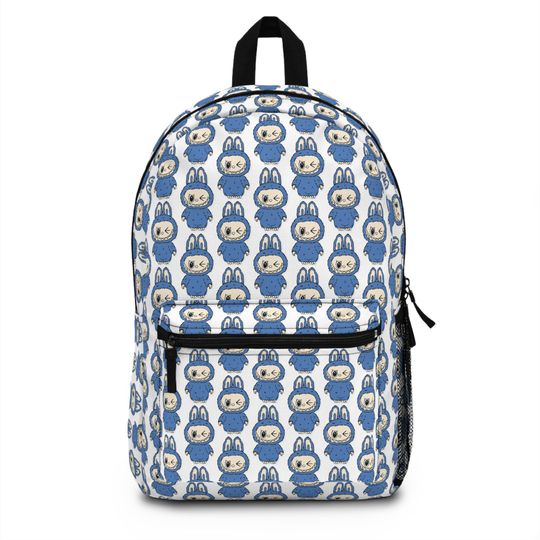 Discover Blue Labubu Backpack for Kids, School and Travel Rucksack