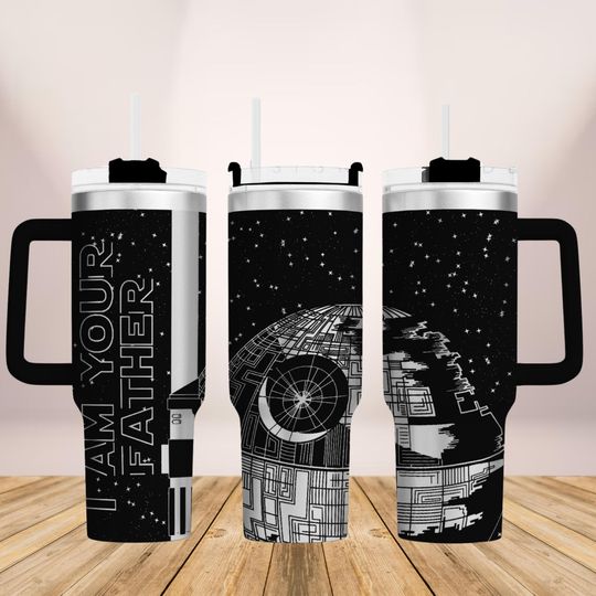 Star Wars 40oz Tumbler with Handle, Disney Movie Tumbler, Disneyland Trip Tumbler For Her, Magic Kingdom Tumbler Cup, Star Wars Cup