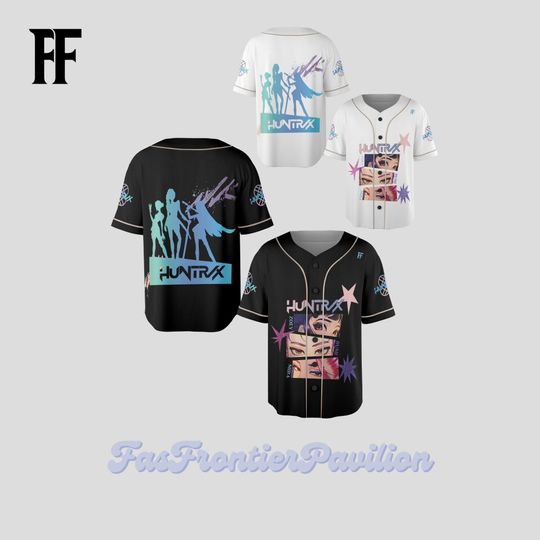 HUNTRX Baseball Jersey,Demon Hunters Shirt,Huntrix Girls TShirt,Mira Rumi Joey Shirt,Demon Hunter Kids Shirt,Gift For Kpop Fan,Kpop Movie