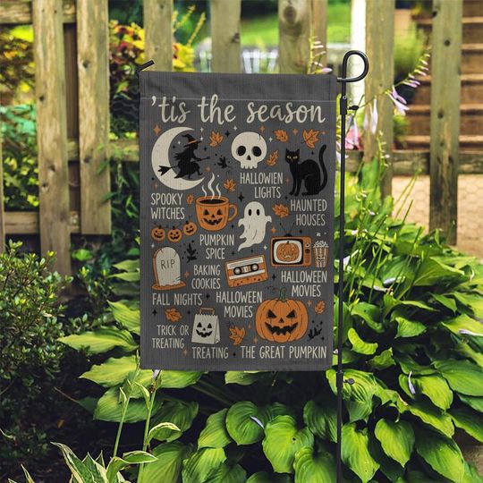 Discover Halloween Garden Flag: Spooky Witch, Pumpkin & Ghost Decor