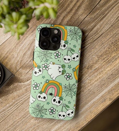 Discover Groovy Halloween Phone Case iPhone & Samsung Durable Shock Absorbing Glossy Cover