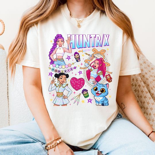 Kpop Demon Hunters shirt, Kpop Shirt, Jinu Manga Shirt, Kpop Huntrix Pin, Demon Hunters Merch, Saja Girls Fan Poster