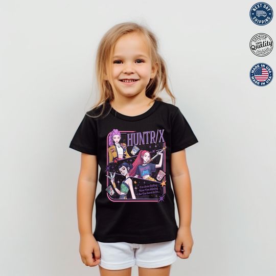 Discover Huntrix Demon Hunters Youth Sweatshirt, Huntrix Girls Youth Shirt, Mira Rumi Zoey Shirt, Gothic anime style, Kpop Fan Gift, Kpop Hoodie