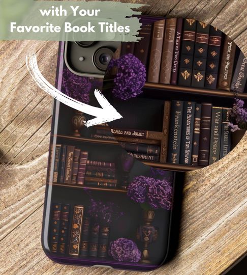 Discover Personalized Bookshelf Phone Case: Custom Fantasy Book Cover