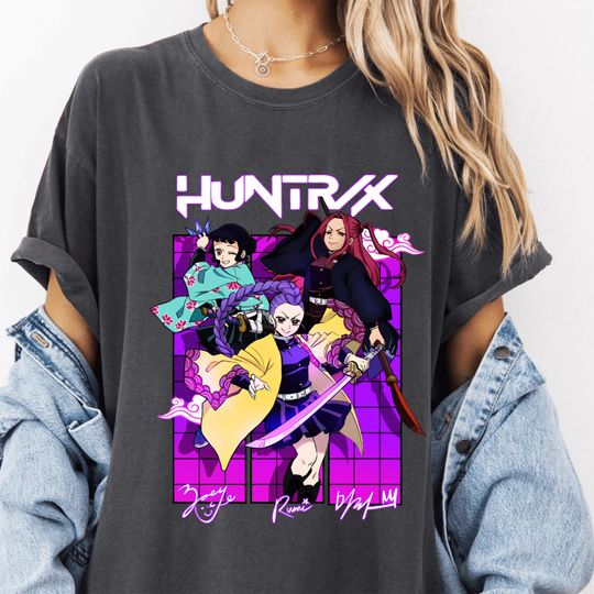 Huntrix T Shirt, Demon Hunters Shirt, Huntrix Girls T Shirt, Mira Rumi Joey Shirt, Demon Hunter Kids Shirt, Gift For Kpop Fan, Kpop Movie