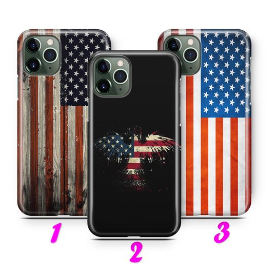 USA FLAG iPhone 11 12 13 14 15 16 17 Pro Max Mini Plus Air Case Cover United States of America Flag Jack Stars Patriotic Symbol of Freedom