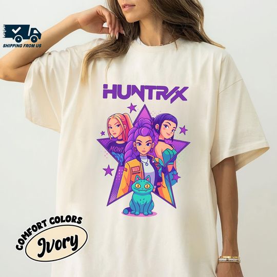 Kpop Huntrix Shirt, Mira Rumi Zoey Fan Tshirt, Kpop Demon Hunters Shirt, Huntrix Music Group Tee, Derpy Tiger Tee Shirt