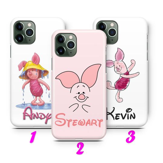 Discover YOUR NAME PiGLET 1 iPhone 11 12 13 14 15 16 17 Pro Max Mini Plus Air Case Cover Custom Customizable Customisable Personal Personalised