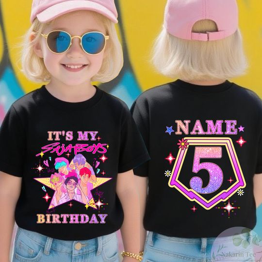 Discover Custom Saja Boys Birthday Shirt,Custom It's My Saja Boys Birthday Shirt,Personalized Kpop Demon Hunter Birthday Tee,Gift for SajaBoys fan