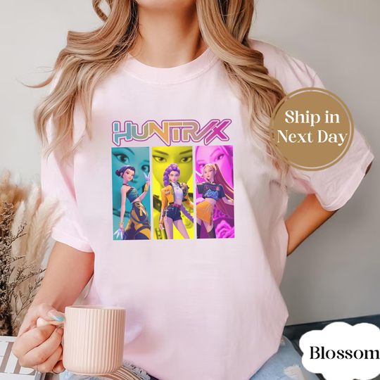 Discover Kpop Demon Hunters Shirt Comfort Colors, Jinu Manga Tee, Kpop Huntrix Pin, Demon Hunter Merch, Saja Girls Gift, Kpop Fan Poster, Kpop Shirt