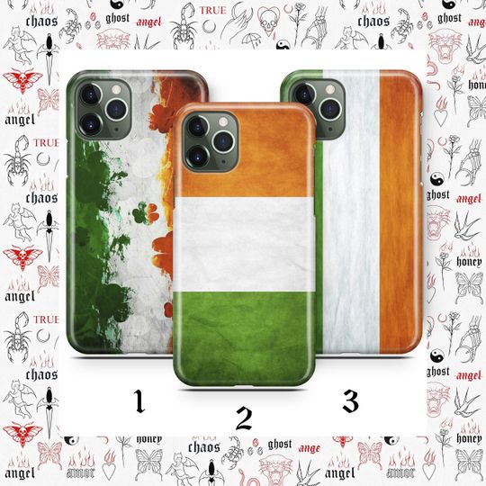 Discover Irish Flag 1 Phone Case For Apple iPhone 11 12 13 14 15 16 e 17 Air PRO Plus Mini Max Flag Of Ireland Tricolor Green White Orang Republic