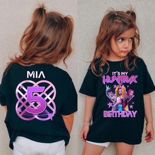 Custom Huntrix Birthday Girl Shirt, Custom It's My Huntrix Birthday Shirt, Personalized Kpop Demon Hunter Birthday Tee, Gift for Huntrix fan