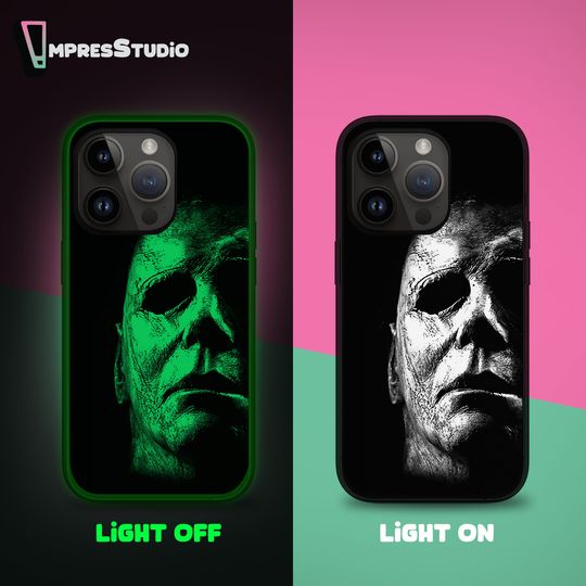 Discover Glow in the dark Halloween Horror phone case for iPhone 16e 16 15 14 13 12 case for Samsung S24 FE A16 A55 A35 A15 Google Pixel 9 8 7