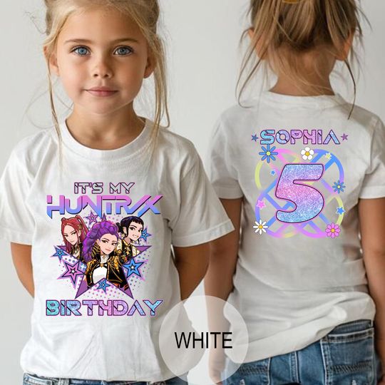 Discover Custom Huntrix Birthday Girl Shirt: Personalized Kpop Tee