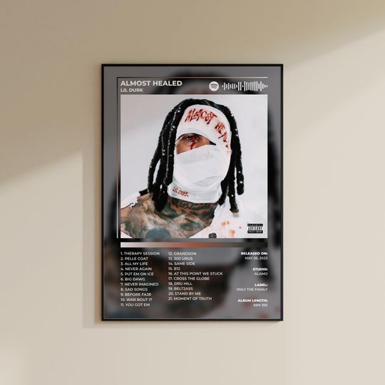 Lil Durk - Almost Healed Album Cover Art Poster