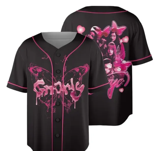Katseye Gnarly Baseball Shirt Vintage 90s Chaos Graphic Kpop Jersey