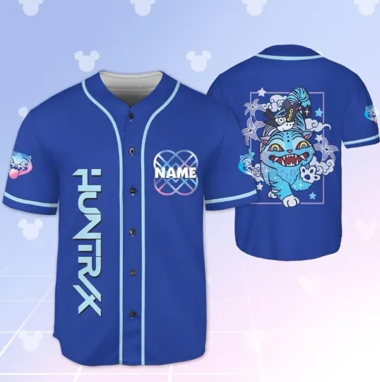 Discover Custom Demon Hunter Tiger Baseball Jersey, Huntrix Hunter Kpop Jersey Shirt