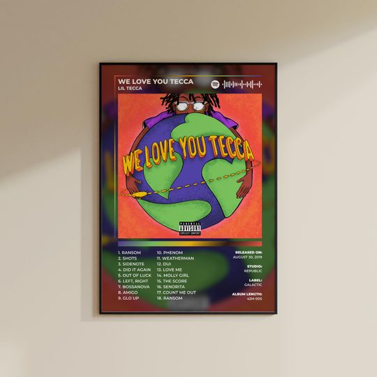 Discover Lil Tecca 'We Love You Tecca' Album Cover Poster