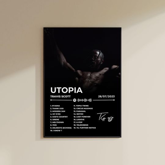 Travis - Utopia Album Cover Poster | Travis Utopia Album Poster | Mothers Day Gift