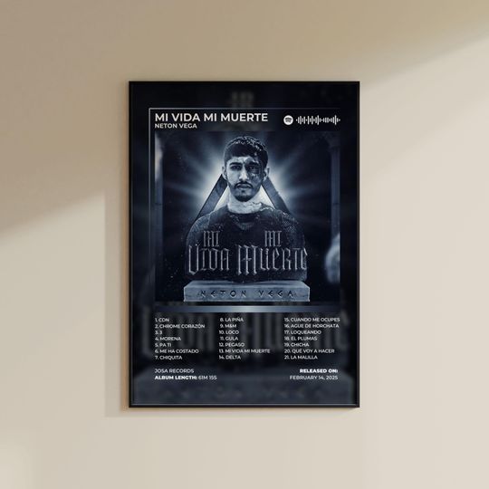 Discover Neton Vega - Mi Vida Mi Muerte Album Cover Poster | Mi Vida Mi Muerte Album Poster
