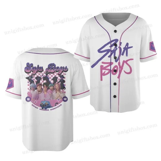 Discover K-pop Demon Saja Boys Boy Band Jersey Shirt, Kpop Demon Hunters Baseball Jersey
