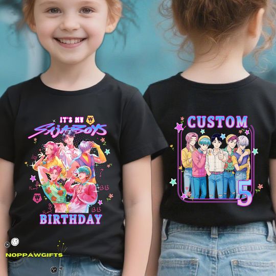 Discover Custom It's My Saja Birthday Boy Shirt,Personalized Kpop Saja Boys Birthday Tee,Saja Boys fan Gift,Demon Hunter Kids Shirt,Saja Boys Shirt