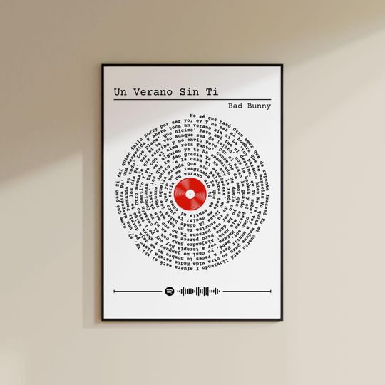 Discover Bad Bunny Un Verano Sin Ti Lyrics Poster