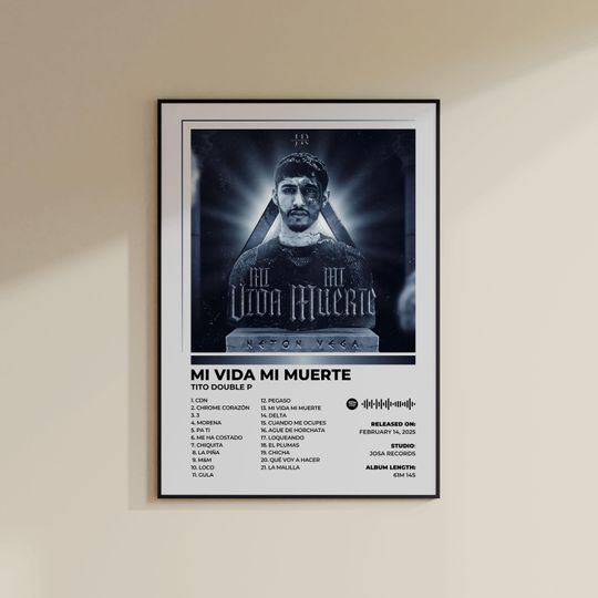 Discover Neton Vega - Mi Vida Mi Muerte Album Cover Poster | Mi Vida Mi Muerte Album Poster