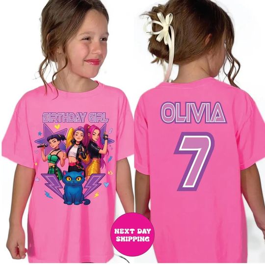 Discover Personalized Koreanpop Birthday Girl Shirt Custom Hunter Birthday Tee Koreanpop Fans Shirt Birthday Gift for KoreanPop fan Shirt