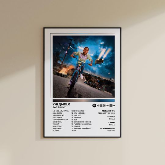 Discover Bad Bunny YHLQMDLG Cover Poster | YHLQMDLG Album Poster