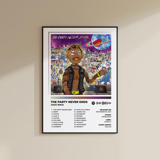 Juice WRLD The Party Never Ends Album Cover Poster | The Party Never Ends Poster