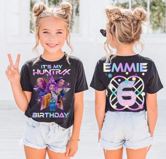 Discover Custom Hu. nt r Birthday Girl Shirt Kawaii Birthday Shirt Custom It's My Birthday Shirt Personalized Girl Shirt Birthday Tee Gift for Kids