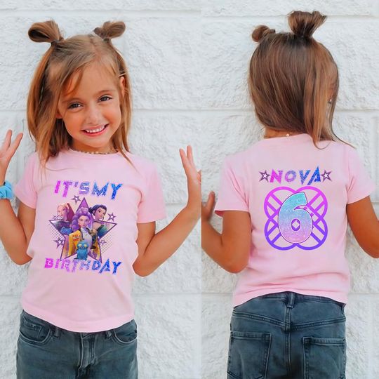 Discover Custom Huntrix Birthday Girl Shirt, Personalized It's My Birthday Shirt, Huntrix Birthday Tee, Kpop Demon Hunter Birthday Tee, Gift for Her