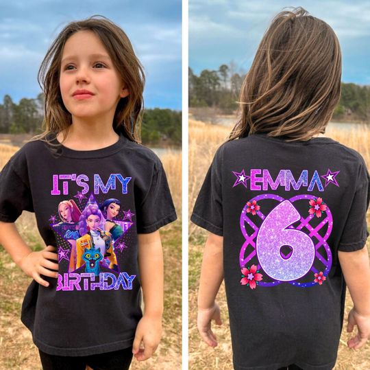 Discover Inspired K-Pop Birthday T Shirt, Huntrix Theme Party, Family Matching Tee, Gift for Girls