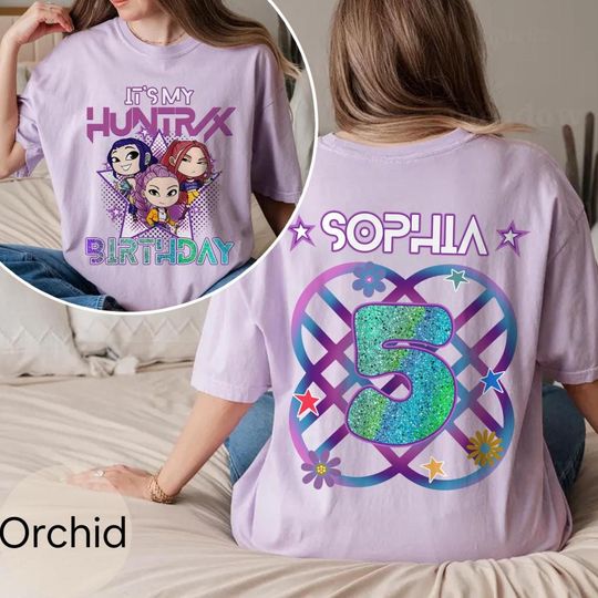 Custom Huntrix Birthday Girl Shirt, Custom It's My Huntrix Birthday Shirt, Personalized Kpop Demon Hunter Birthday Tee, Gift for Kid Huntrix