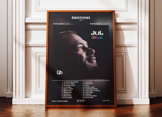 Discover Album Poster Emotions JUL | Poster JUL Album | Rap Poster | Album Wall Art Poster | Music Album Poster | French Rap Poster