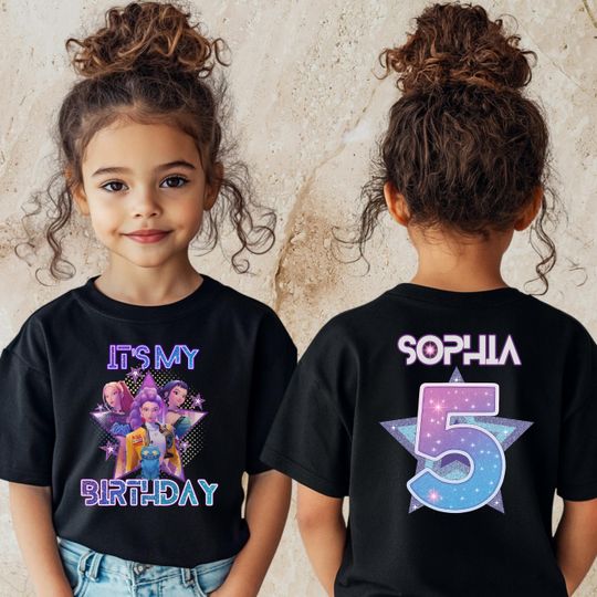 Custom Huntrix Birthday Girl Shirt, Custom It's My Birthday Shirt, Personalized Kpop Demon Hunter Birthday Tee, Gift for Huntrix fan