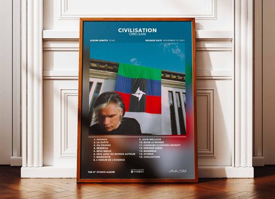 Discover Orelsan Civilisation Album Poster | Orelsan Album Poster | Rapper Poster | Album Wall Art Poster | Music Album Poster | French Rap Poster